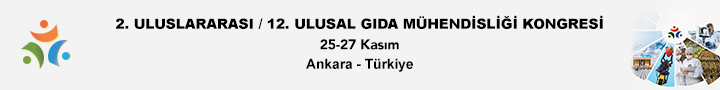 2. ULUSLARARASI / 12. ULUSAL GIDA MÜHENDİSLİĞİ KONGRESİ